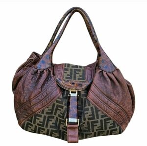 Fendi Black and Brown Shoulder Bag